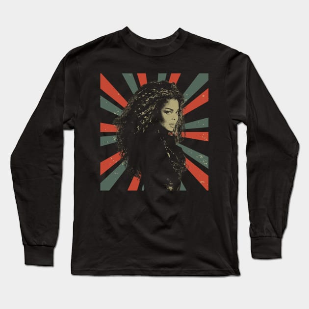 Janet Jackson || Vintage Art Design || Exclusive Art Long Sleeve T-Shirt by Setipixel